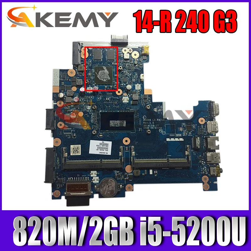 762240-501 762240-001 762240-601 w 820M/2GB GPU i5-5200U CPU LA-B971P for HP 14-R Series 240 G3 NoteBook PC Laptop Motherboard
762240-501 762240-001 762240-601 w 820M/2GB GPU i5-5200U CPU LA-B971P for HP 14-R Series 240 G3 NoteBook PC Laptop Motherboard