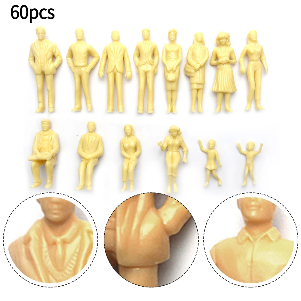 60pcs Model Figures 1:87 Unpainted H0 Figures Standing Accessories Plastic Model For Building Landscape Railway Scenery Layout
60pcs Model Figures 1:87 Unpainted H0 Figures Standing Accessories Plastic Model For Building Landscape Railway Scenery Layout