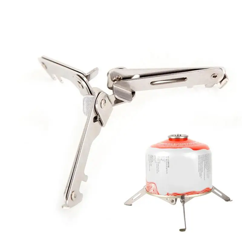 Camp Stove Stand Tripod Cylinder Bracket Portable Foldable Stainless Steel Tank Stabilizer Holder For Camping Hiking Leisure 
Camp Stove Stand Tripod Cylinder Bracket Portable Foldable Stainless Steel Tank Stabilizer Holder For Camping Hiking Leisure