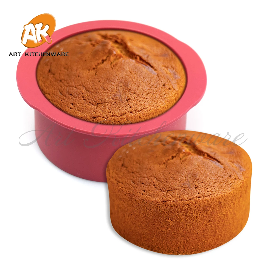 

4" Round Chiffon Silicone Baking Pan DIY Sponge/Castella Cake Embryo Mold Chocolate Mousse Mould Cake Decorating Tools Bakeware