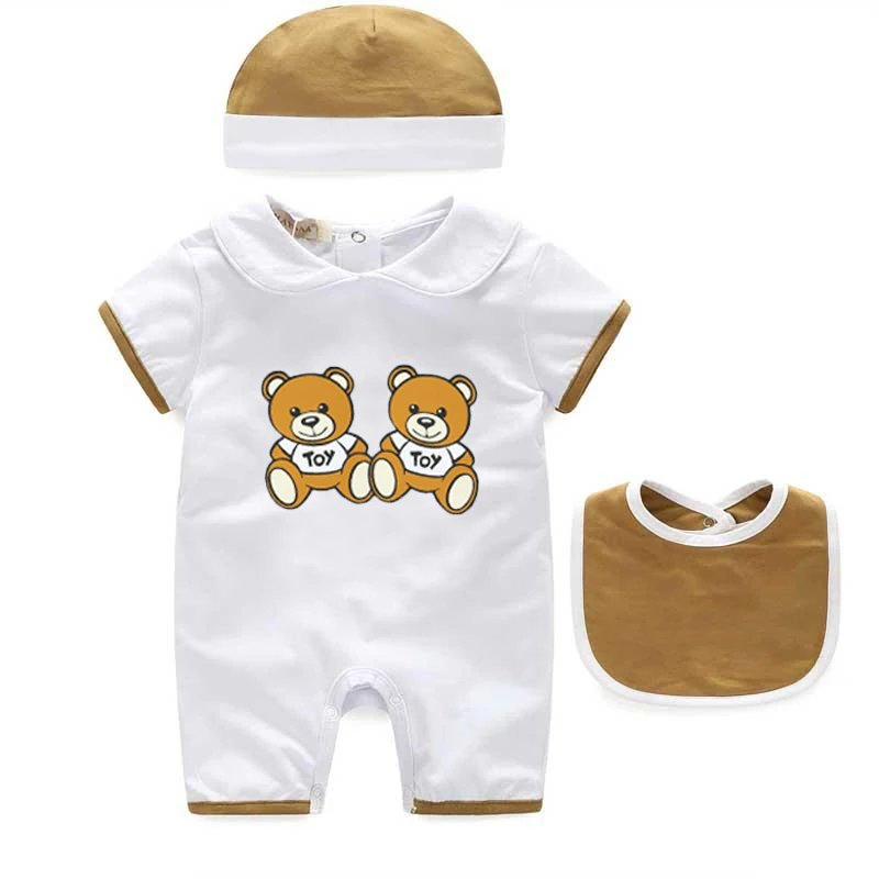 New Summer fashion letter bear Newborn baby boy clothes unisex Cotton long sleeves infant baby boy girl Romper and hat Bibs sets
New Summer fashion letter bear Newborn baby boy clothes unisex Cotton long sleeves infant baby boy girl Romper and hat Bibs sets