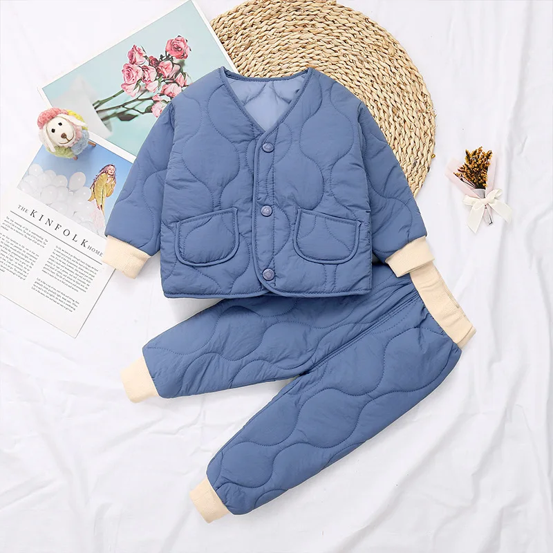 Boys Girls Down Suit Winter 1 2 3 4 5 Years Old Children Thick Jacket Pants 2pcs Home Wear Clothes Sets For Baby Underwear Set
Boys Girls Down Suit Winter 1 2 3 4 5 Years Old Children Thick Jacket Pants 2pcs Home Wear Clothes Sets For Baby Underwear Set