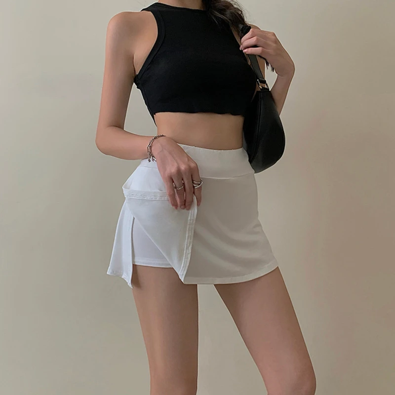 Women's Fashion Mini Skirt y2k Dark Casual Short Skirt Cute Irregular Split Casual Simple High Waist Elastic Sports Skirt
Women's Fashion Mini Skirt y2k Dark Casual Short Skirt Cute Irregular Split Casual Simple High Waist Elastic Sports Skirt