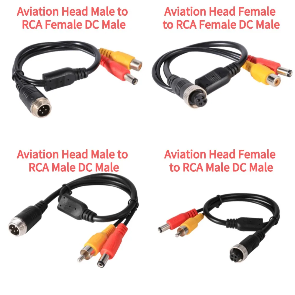 RCA Cable 1Pcs M12 4Pin Aviation Head to RCA Female DC Male Extension Cable Adapter for CCTV Camera Security Connector
RCA Cable 1Pcs M12 4Pin Aviation Head to RCA Female DC Male Extension Cable Adapter for CCTV Camera Security Connector