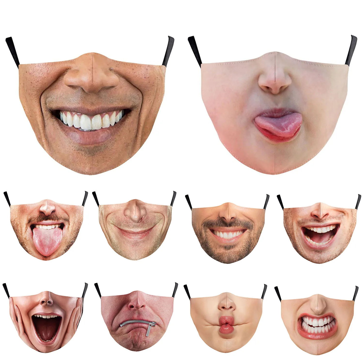 3D Printing Cosplay Tooth Big Beard Adult Masks Half Face Mouth Accessories Dustproof Reusable Women Men Funny Halloween Masken
3D Printing Cosplay Tooth Big Beard Adult Masks Half Face Mouth Accessories Dustproof Reusable Women Men Funny Halloween Masken