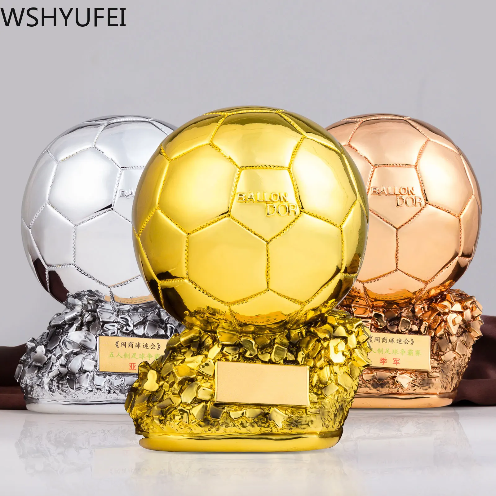 1 piece soccer trophy gift resin crafts trophy final shooting athlete electroplating golden ball award
1 piece soccer trophy gift resin crafts trophy final shooting athlete electroplating golden ball award