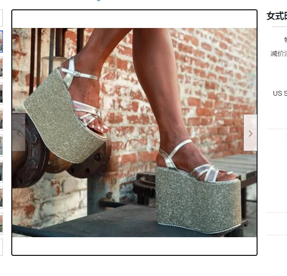 Womens Fashion Sexy Peep Toe Sequins Platform Sandals High Heels Lolita Shoes
Womens Fashion Sexy Peep Toe Sequins Platform Sandals High Heels Lolita Shoes
