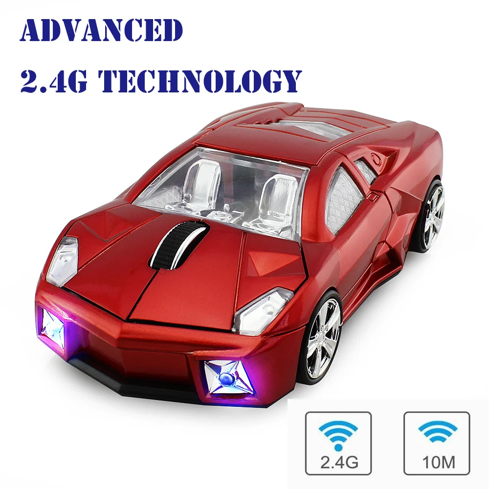 2.4G Cool Sports Car Wireless Mouse Ergonomic 1600 DPI USB Optical Mice 3D Gaming Mouse For Laptop PC Computer Gift Accessories
2.4G Cool Sports Car Wireless Mouse Ergonomic 1600 DPI USB Optical Mice 3D Gaming Mouse For Laptop PC Computer Gift Accessories