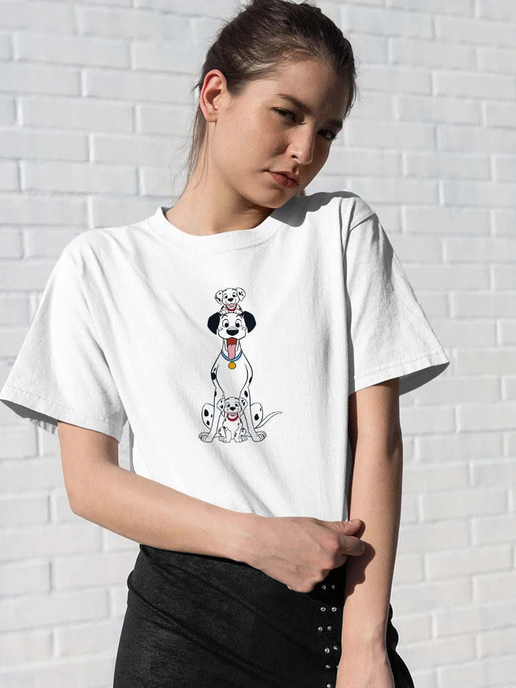Disney Women T-Shirt 101 Dalmatians White All-Match Funny Dog Print Trendy T Shirt Casual Cool Disney Brand Tshirt Summer Lady
Disney Women T-Shirt 101 Dalmatians White All-Match Funny Dog Print Trendy T Shirt Casual Cool Disney Brand Tshirt Summer Lady