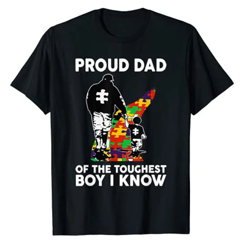Mens Proud Dad of The Toughest Boy I Know Autism Awareness T-Shirt Family Matching Outfits Graphic Tee Daddy Husband Father Gift
Mens Proud Dad of The Toughest Boy I Know Autism Awareness T-Shirt Family Matching Outfits Graphic Tee Daddy Husband Father Gift