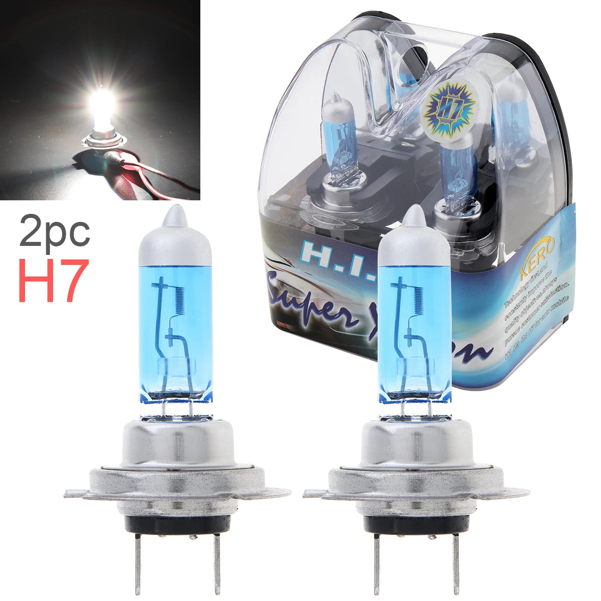 2pcs 12V H7 Univeresal White Light Car Halogen Lamp 55W 6000K Waterproof Auto Front Headlight Fog Bulb Day Running Lights
2pcs 12V H7 Univeresal White Light Car Halogen Lamp 55W 6000K Waterproof Auto Front Headlight Fog Bulb Day Running Lights