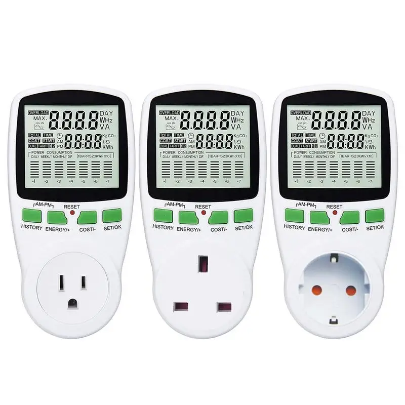 Power Meter Monitor Smart Home Power Meter Digital Power Monitor Meter Usage Energy Watt Amp Volt KWH Overload Protection
Power Meter Monitor Smart Home Power Meter Digital Power Monitor Meter Usage Energy Watt Amp Volt KWH Overload Protection