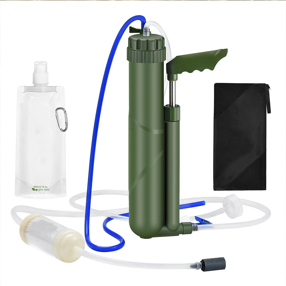 

Professional Camping Water Filter Hunting Survival Safety Water Purifier Pump Kit for Outdoor Adventure Exploration