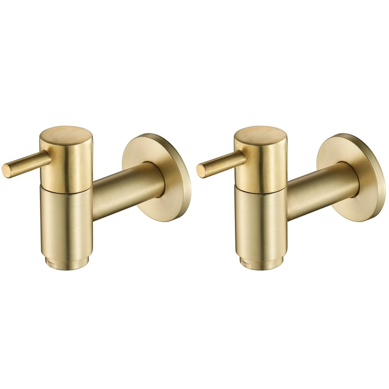 2X Brushed Gold Round Copper Wall Mounted Washing Machine Tap Mop Pool Tap Garden Outdoor Bathroom Water Faucet
2X Brushed Gold Round Copper Wall Mounted Washing Machine Tap Mop Pool Tap Garden Outdoor Bathroom Water Faucet