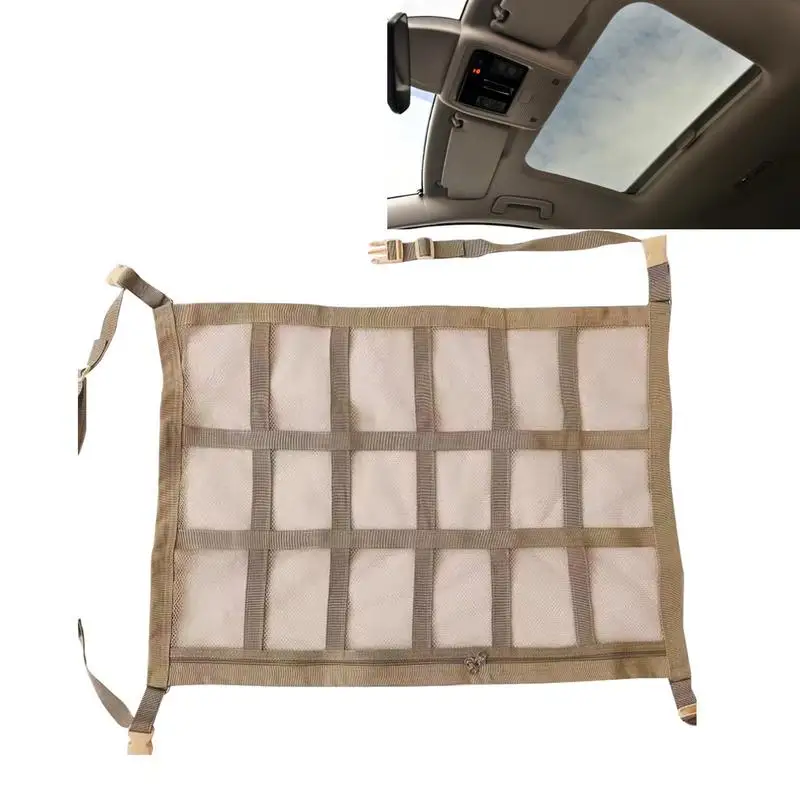 Car Ceiling Cargo Net Pocket Adjustable Double-Layer Mesh Droop Less Upgraded SUV Roof Camping Storage Bag 90*65cm For Equipment
Car Ceiling Cargo Net Pocket Adjustable Double-Layer Mesh Droop Less Upgraded SUV Roof Camping Storage Bag 90*65cm For Equipment