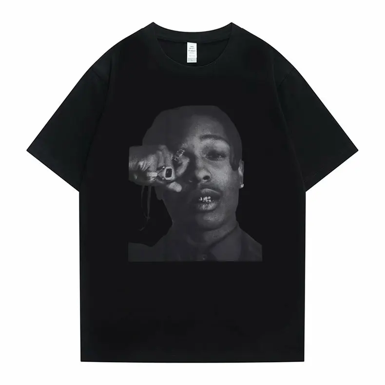 New Rapper Asap Rocky Shadow Portrait Digital Direct Injection Print T Shirt Men Women Hip Hop Harajuku Tshirt Quality T-shirt
New Rapper Asap Rocky Shadow Portrait Digital Direct Injection Print T Shirt Men Women Hip Hop Harajuku Tshirt Quality T-shirt