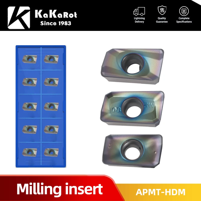 KaKarot 10Pcs Milling insert APMT1604 APMT1135 PDER M2 H2 HDM Hardness Material carbide insert CNC milling insert BAP300R BAP400
KaKarot 10Pcs Milling insert APMT1604 APMT1135 PDER M2 H2 HDM Hardness Material carbide insert CNC milling insert BAP300R BAP400