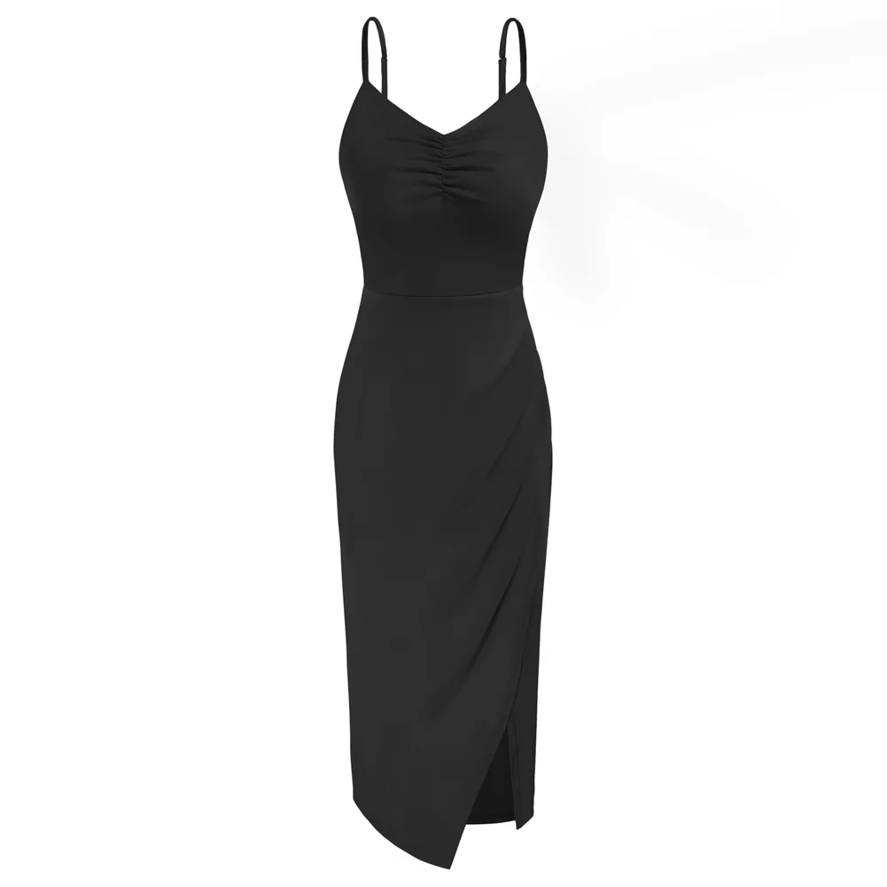 Liumilac Dress Women Folds Slim Fit Wrap Hem Cami Dress Irregular Spaghetti Strap V-Neck Bodycon Dress Sexy Outfits For Woman
Liumilac Dress Women Folds Slim Fit Wrap Hem Cami Dress Irregular Spaghetti Strap V-Neck Bodycon Dress Sexy Outfits For Woman
