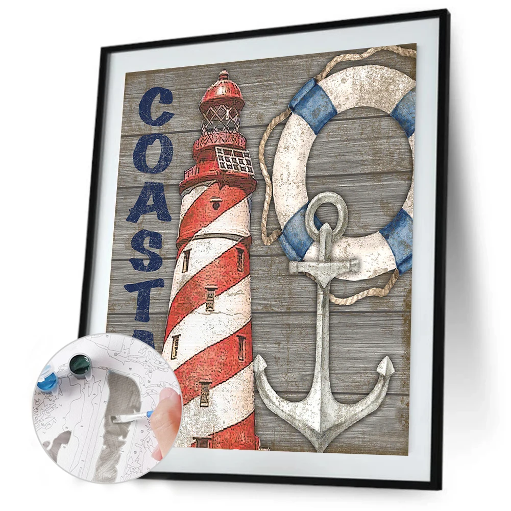 DIY Lighthouse Oil Paint by Numbers Virgin Colouring Oil Hand Painted Drawing Ornament Kit Home Room Decoration Crafts
DIY Lighthouse Oil Paint by Numbers Virgin Colouring Oil Hand Painted Drawing Ornament Kit Home Room Decoration Crafts