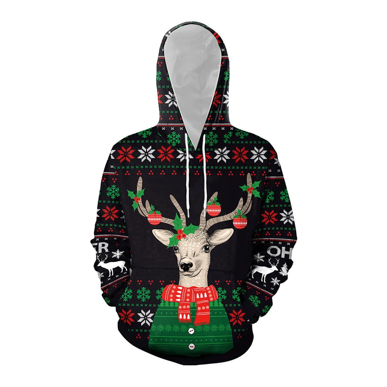 

Designer Hoodies for Men Men's Women Novelty Christmas 3D Printed Graphic Santa Clause Reindeer House Memory Stocking Gift Boy