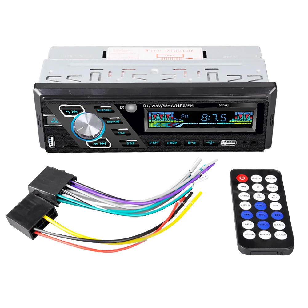 24V 4-Channel 1Din Car Radio Stereo Surround Audio Bluetooth Adapter USB/SD/FM/WMA/MP3 Multimedia Player Radio Remote Controller
24V 4-Channel 1Din Car Radio Stereo Surround Audio Bluetooth Adapter USB/SD/FM/WMA/MP3 Multimedia Player Radio Remote Controller