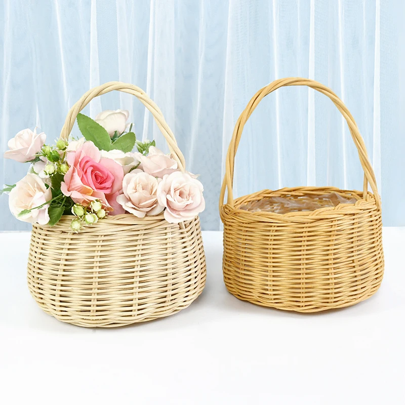 Handmade Natural Rattan Woven Flower Hand Basket Flower Arrangement Fruit Basket For Wedding Flower Girl Baskets Garden Decor
Handmade Natural Rattan Woven Flower Hand Basket Flower Arrangement Fruit Basket For Wedding Flower Girl Baskets Garden Decor