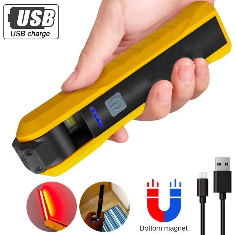USB Charging LED Flashlight Multi Function Folding Work Light Waterproof Fishing Camping Torch With 2600mAh Built-in Battery
USB Charging LED Flashlight Multi Function Folding Work Light Waterproof Fishing Camping Torch With 2600mAh Built-in Battery