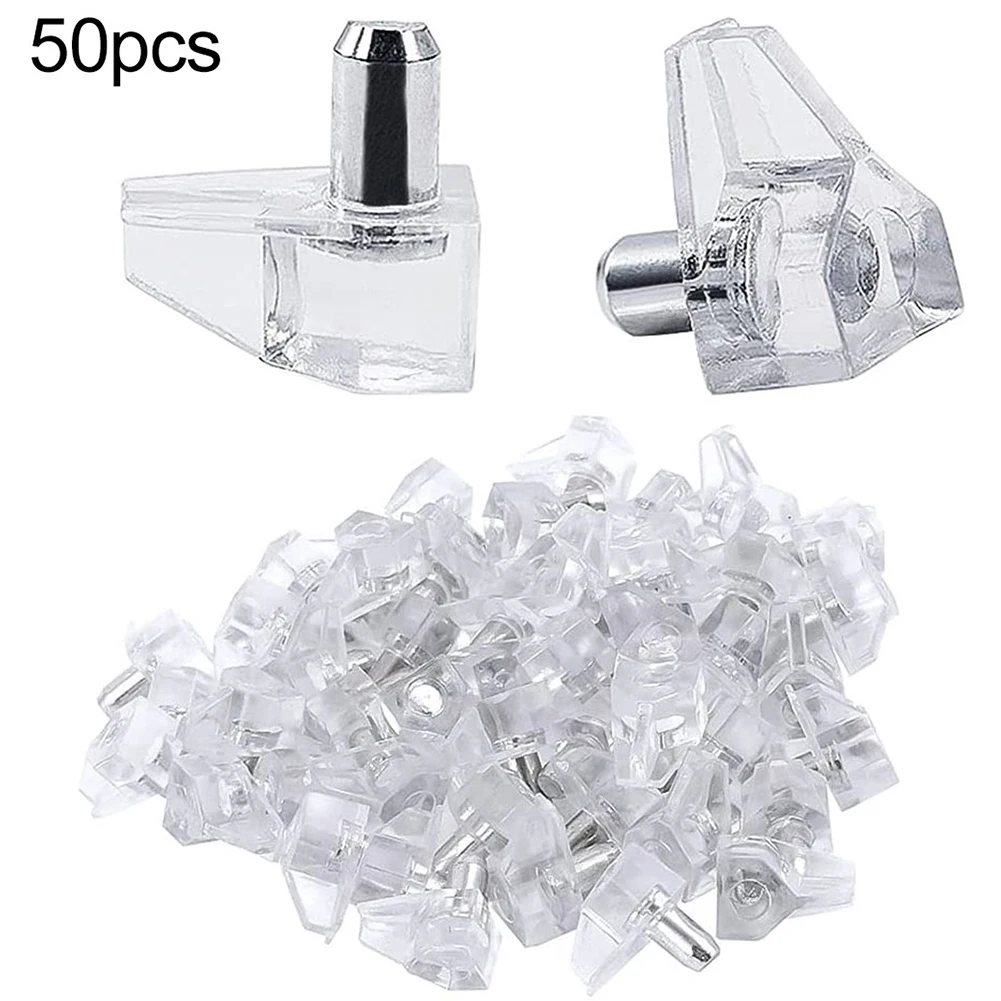 50Pcs Clear Shelf Support 5mm Plastic Bracket For Furniture Inside Holder Hardware Central Glass Plate Support Bracket
50Pcs Clear Shelf Support 5mm Plastic Bracket For Furniture Inside Holder Hardware Central Glass Plate Support Bracket