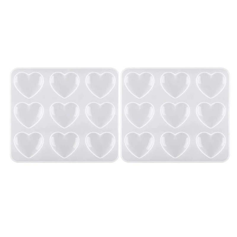 Uclio 2 Pack Heart Shape Resin Molds Silicone Heart Epoxy Mold Heart-Shaped Casting Jewelry Mold for Craft Making
Uclio 2 Pack Heart Shape Resin Molds Silicone Heart Epoxy Mold Heart-Shaped Casting Jewelry Mold for Craft Making