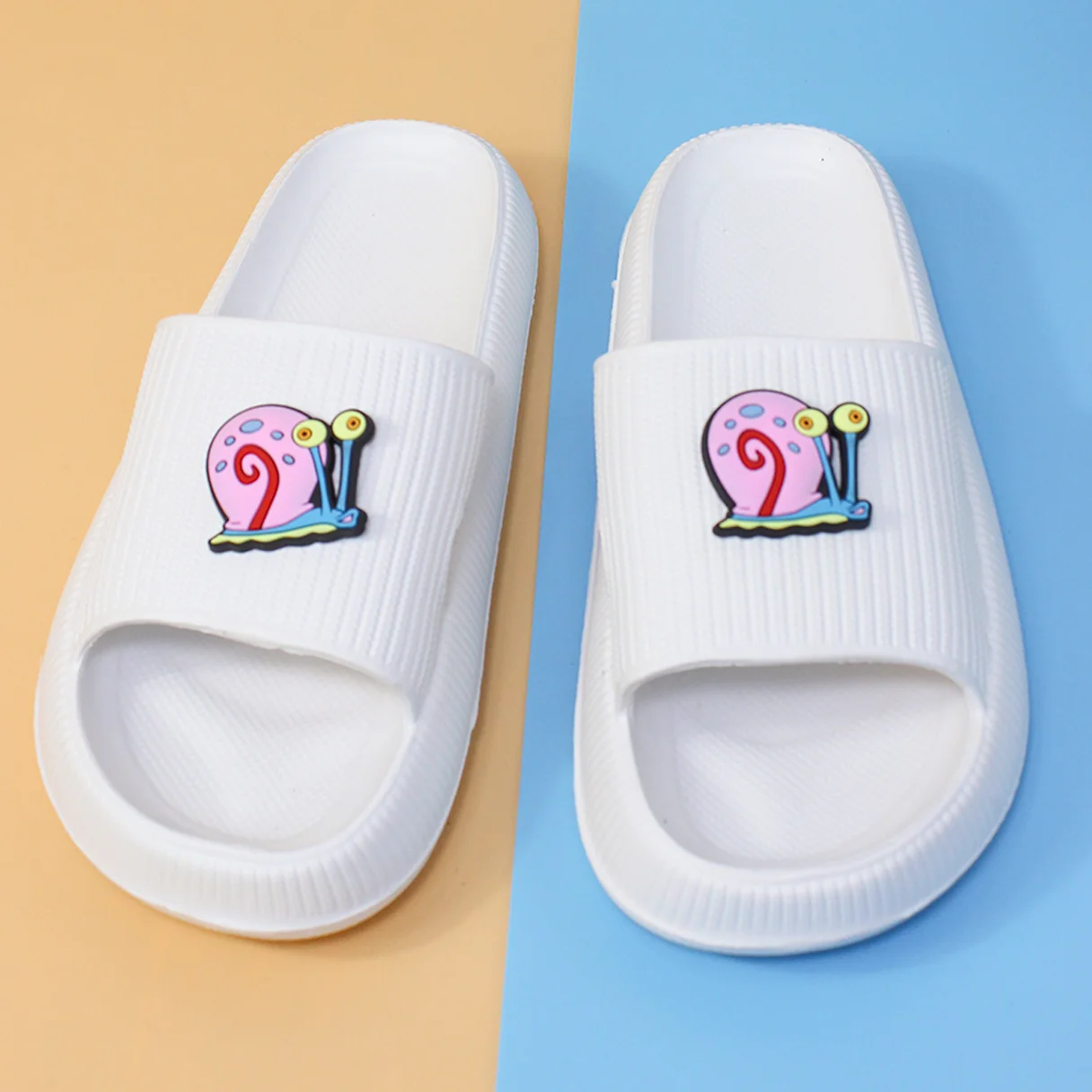 Women Cartoon Snail Decor EVA Slippers Summer Casual SPA Soft Comfy Platform Beach Slides Non-slip Home Bathroom Men Cute Shoes
Women Cartoon Snail Decor EVA Slippers Summer Casual SPA Soft Comfy Platform Beach Slides Non-slip Home Bathroom Men Cute Shoes