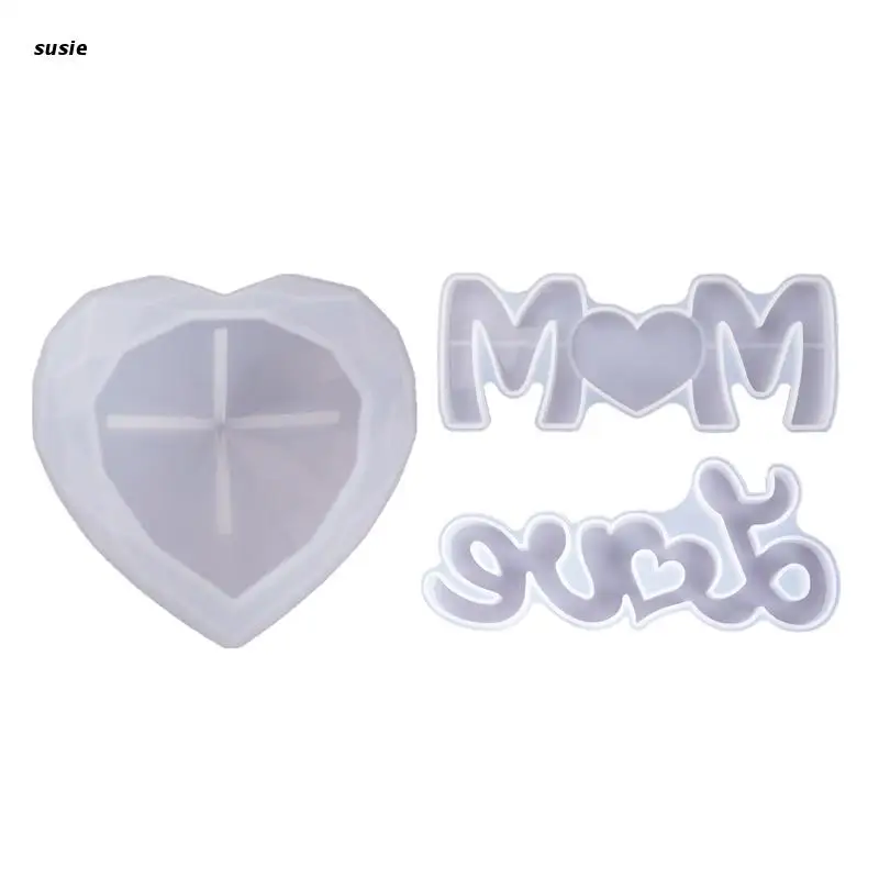 X7YA 3PCS Mother's Day Silicone Resin Molds Love Mom Letter Heart Mold for Epoxy
X7YA 3PCS Mother's Day Silicone Resin Molds Love Mom Letter Heart Mold for Epoxy