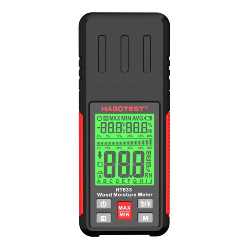 Two Pins Moisture Meter Humidity Tester Hygrometer Timber Damp Detector Large Digital Display Measuring tools
Two Pins Moisture Meter Humidity Tester Hygrometer Timber Damp Detector Large Digital Display Measuring tools