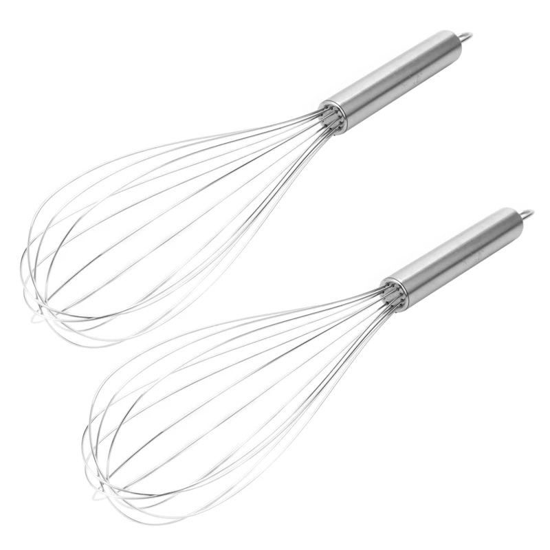 HOT SALE 2Pcs 12 Inch Stainless Steel Kitchen Tools Camping Whisker Mix Whisk Whisk Egg Cream Mixer
HOT SALE 2Pcs 12 Inch Stainless Steel Kitchen Tools Camping Whisker Mix Whisk Whisk Egg Cream Mixer
