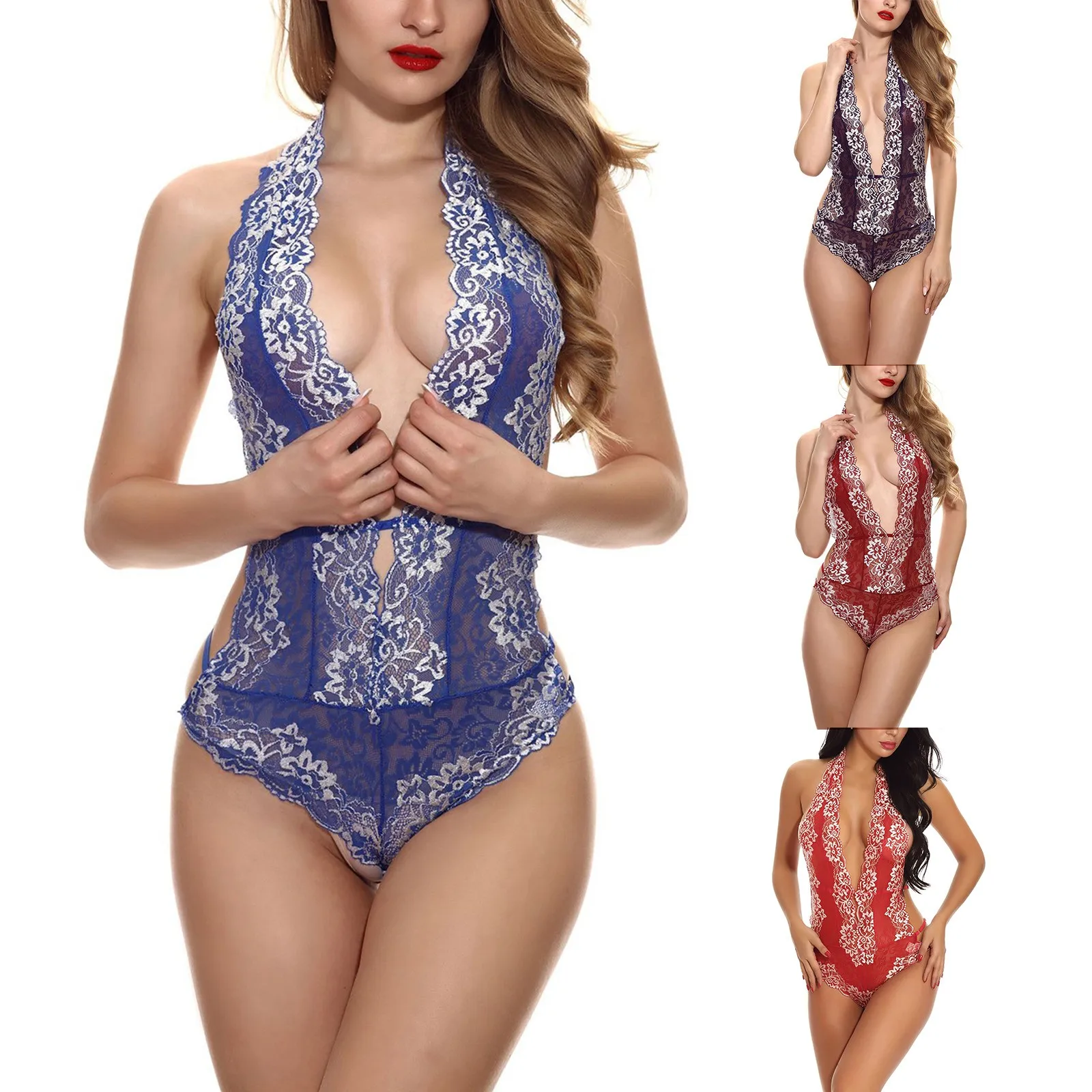 Womens Deep V Neck Backless Floral Lace Sexy Bodysuit Lingerie One Pieces Underwear Black Hollow Out Sexy Teddies Bodysuit Body
Womens Deep V Neck Backless Floral Lace Sexy Bodysuit Lingerie One Pieces Underwear Black Hollow Out Sexy Teddies Bodysuit Body