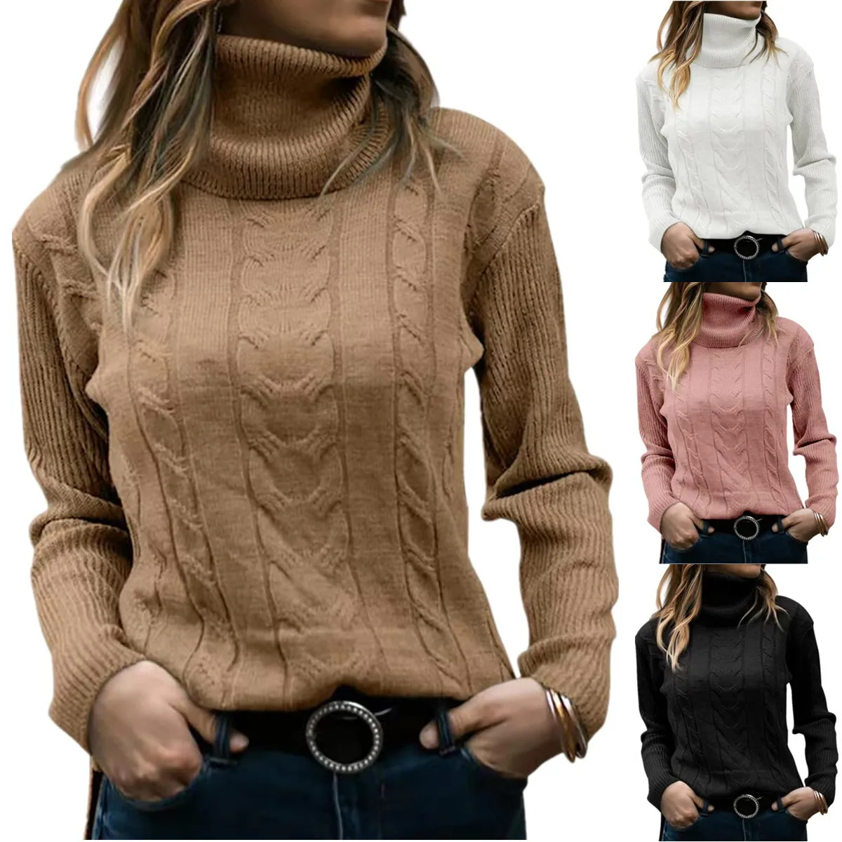 2023 Autumn/Winter New Solid Color High Neck Knitwear Retro Long sleeved Sweater Women's Wear
2023 Autumn/Winter New Solid Color High Neck Knitwear Retro Long sleeved Sweater Women's Wear