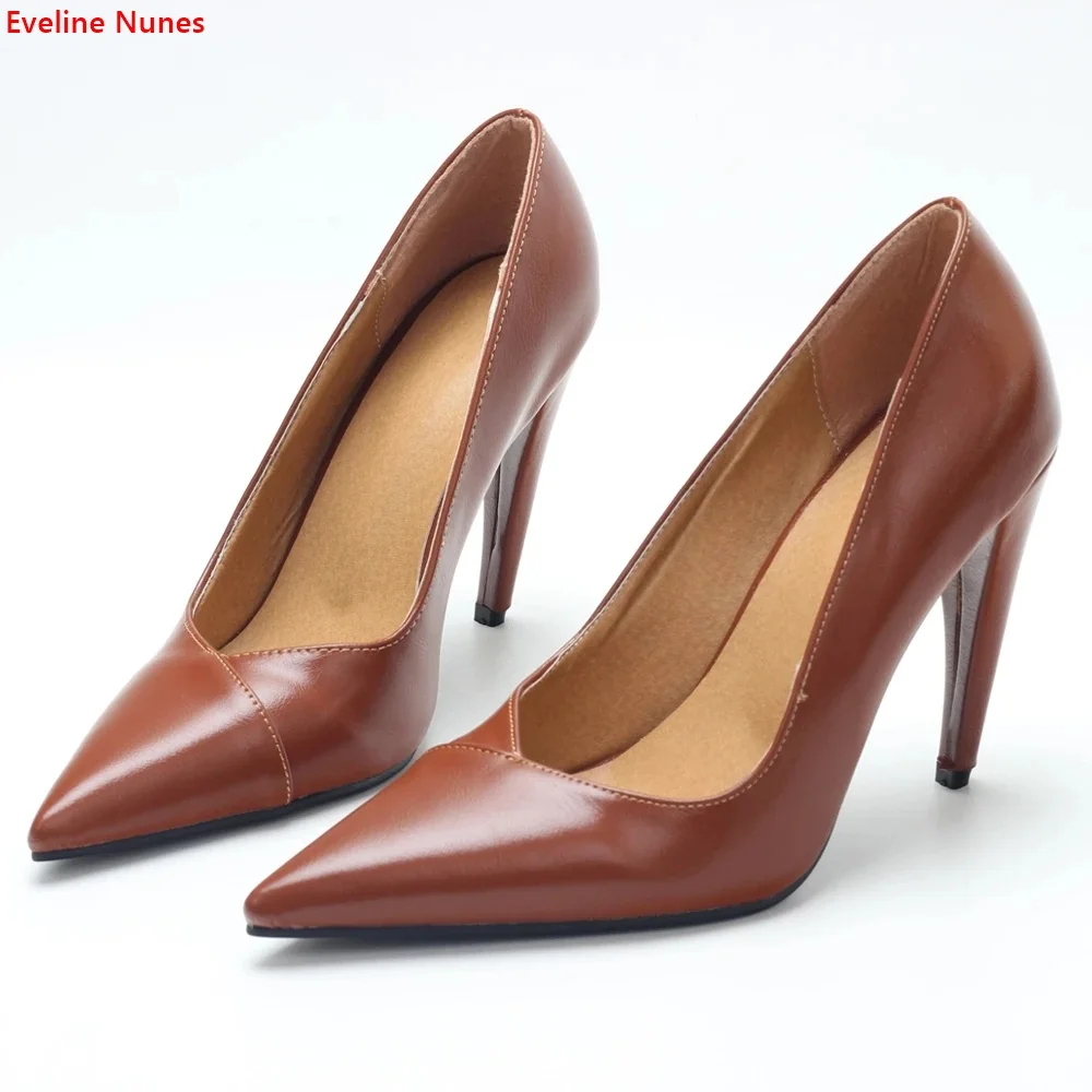 Brown Professional Slip-on Pumps 2022 Women's New Arrival Solid Stiletto Patent Leather Pointed Toe Fashion Summer Sexy Shoes
Brown Professional Slip-on Pumps 2022 Women's New Arrival Solid Stiletto Patent Leather Pointed Toe Fashion Summer Sexy Shoes