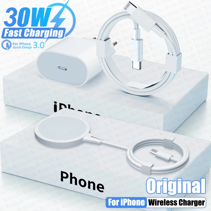 Original PD 30W USB C Fast Charger For APPLE iPhone 12 11 14 13 Pro Max SE Mini X XS XR 8 Plus AirPods Magsafe Wireless Chargers 
Original PD 30W USB C Fast Charger For APPLE iPhone 12 11 14 13 Pro Max SE Mini X XS XR 8 Plus AirPods Magsafe Wireless Chargers
