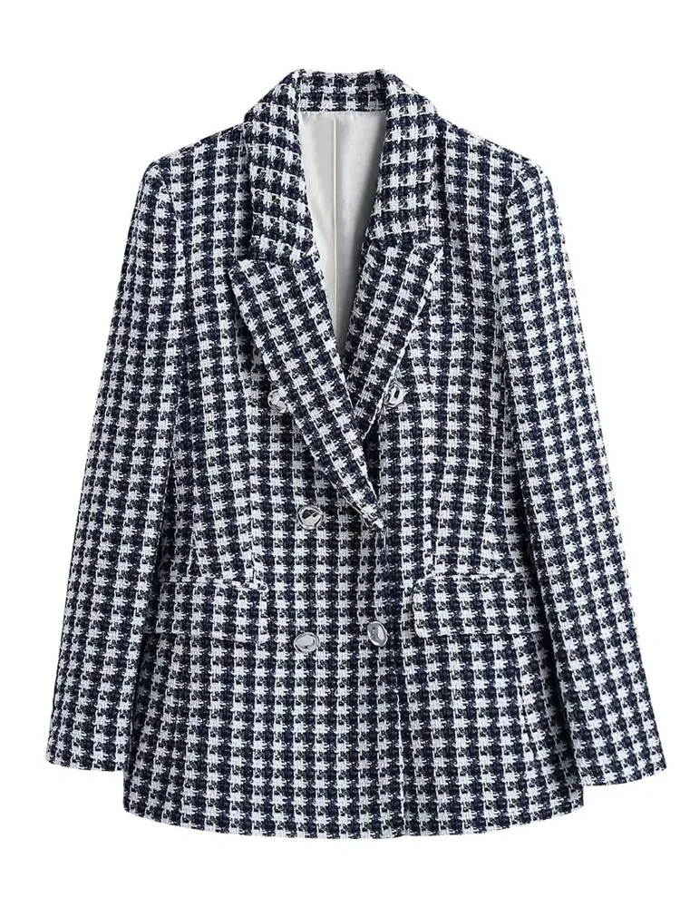 2022 Summer Women Fashion With Tweed Fitted Blazer Coat New Full Sleeves Flap Pockets Double Breasted Office Lady Outerwear
2022 Summer Women Fashion With Tweed Fitted Blazer Coat New Full Sleeves Flap Pockets Double Breasted Office Lady Outerwear