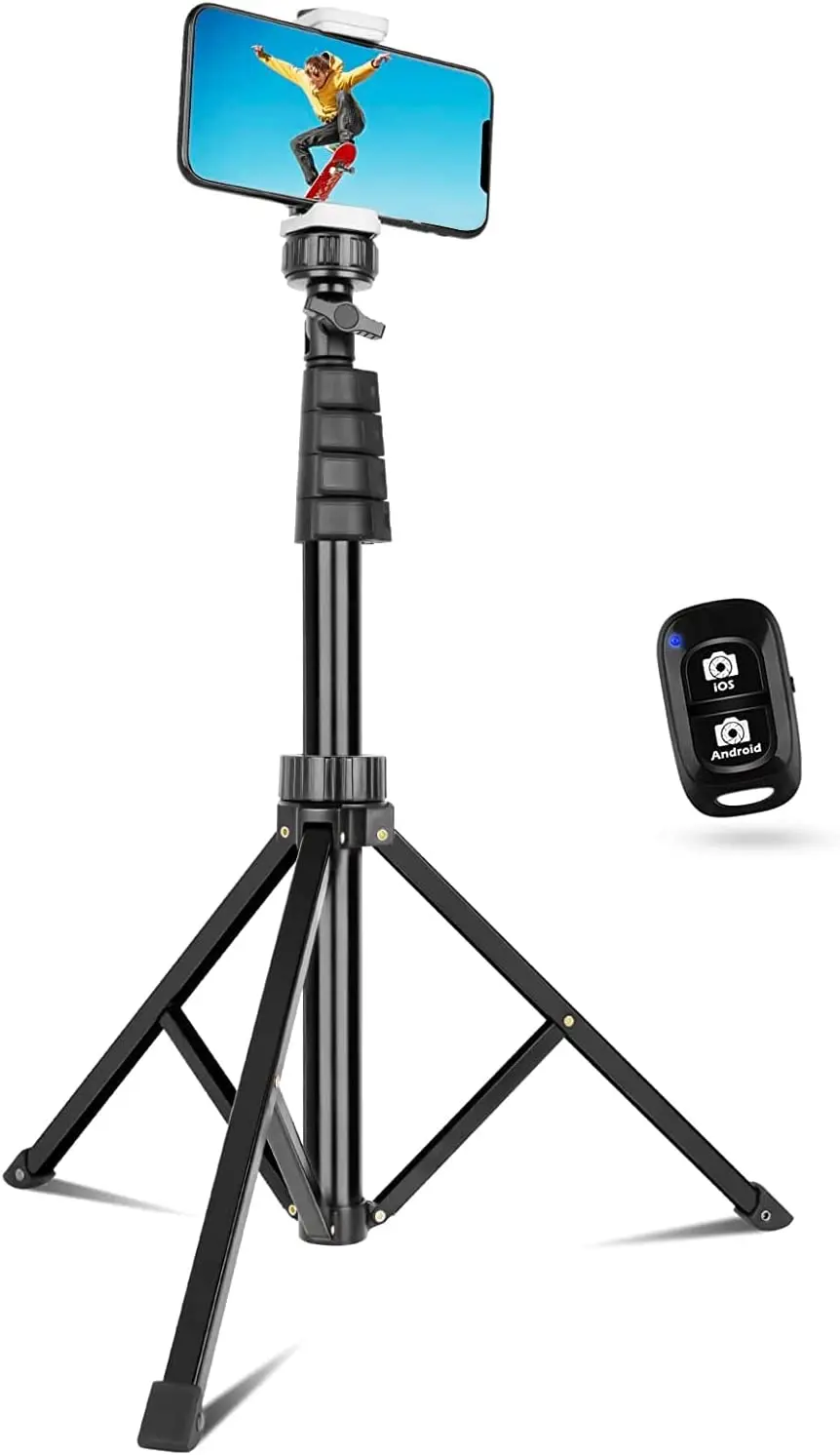 PhoneTripod and Selfie Stick, Extendable Phone Holder, with Wireless Remote Control, Compatible with iPhone Android Phone,Camera
PhoneTripod and Selfie Stick, Extendable Phone Holder, with Wireless Remote Control, Compatible with iPhone Android Phone,Camera
