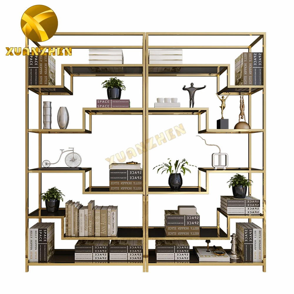 Furniture Modern High Stainless Steel Glass Decor Cabinet Bookcases storage rack for Wedding
Furniture Modern High Stainless Steel Glass Decor Cabinet Bookcases storage rack for Wedding