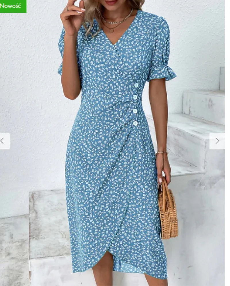 Летнее Новое Женское Платье с принтом и пышными рукавами
Летнее Новое Женское Платье с принтом и пышными рукавами