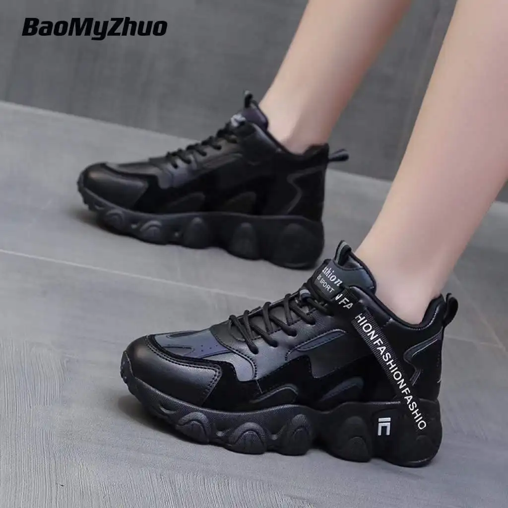 2022 Spring Casual Platform Sneakers Women Black Thick Soled Barefoot Shoes Female Plush Running Outdoor Vulcanized Sport Shoes
2022 Spring Casual Platform Sneakers Women Black Thick Soled Barefoot Shoes Female Plush Running Outdoor Vulcanized Sport Shoes