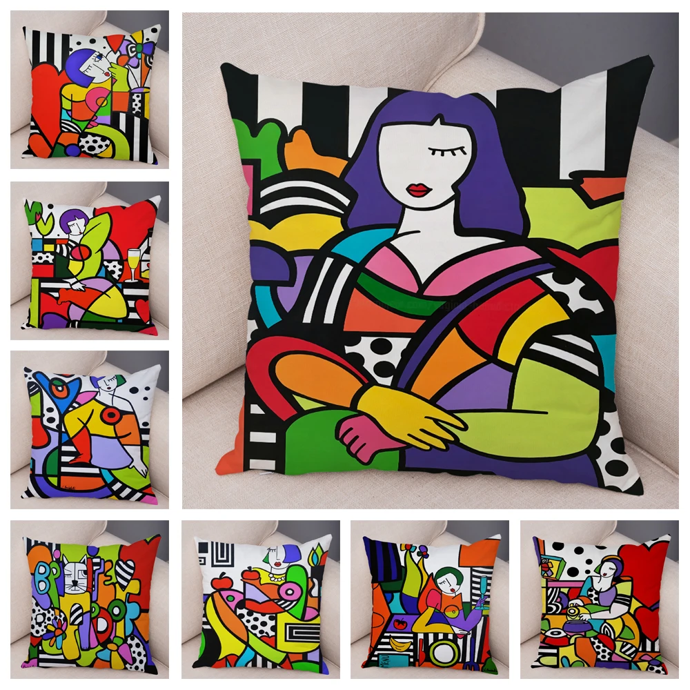 Colorful Abstract Art Painting Pillowcase Geometric Cartoon Girl Sofa Cushion Cover Home Car Decoration
Colorful Abstract Art Painting Pillowcase Geometric Cartoon Girl Sofa Cushion Cover Home Car Decoration