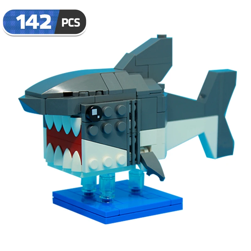 MOC Shark Toy Brickheadz Mechanical Fish Building Blocks Sea Animals Bricks Creative for Birthday Boys Gifts Education Toys
MOC Shark Toy Brickheadz Mechanical Fish Building Blocks Sea Animals Bricks Creative for Birthday Boys Gifts Education Toys