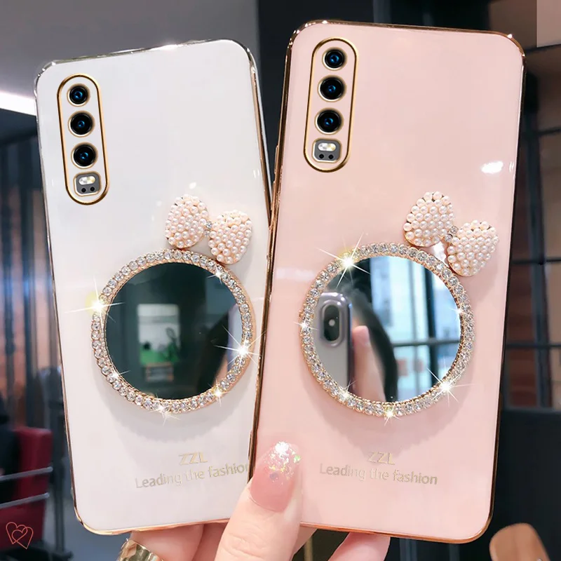 Luxury Makeup Mirror Phone Case For Huawei P30 Pro Case Back Cover For Huawei P30 P40 P20 Lite P50 Pro Case Shockproof Soft Capa
Luxury Makeup Mirror Phone Case For Huawei P30 Pro Case Back Cover For Huawei P30 P40 P20 Lite P50 Pro Case Shockproof Soft Capa