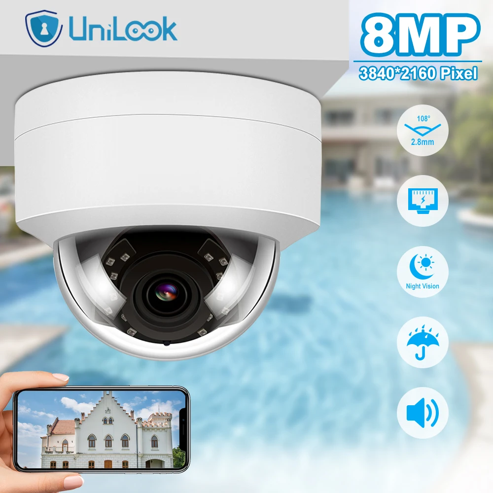Купольная IP-камера безопасности UniLook 5MP POE