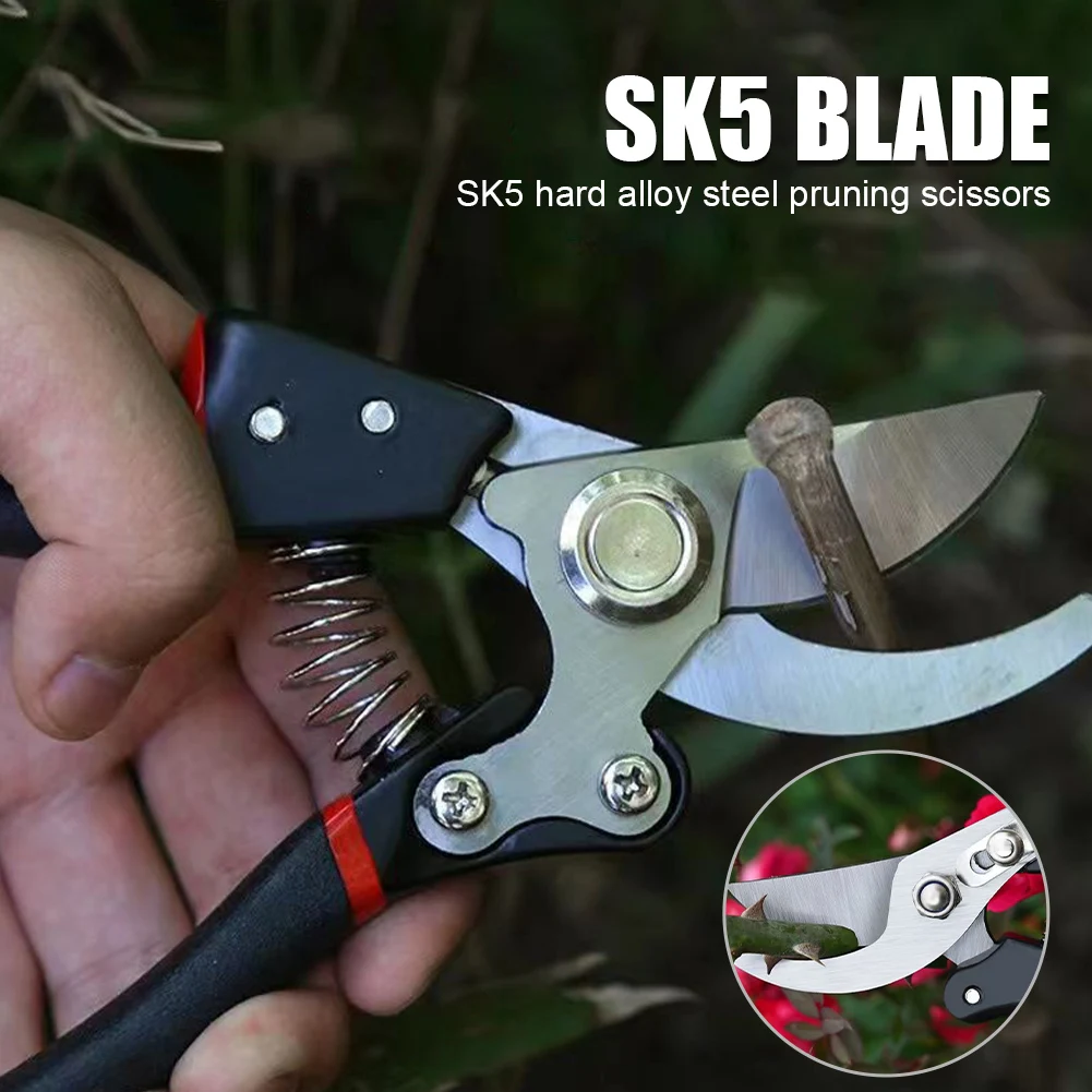 SK5 Steel Blade Garden Pruning Shears Gardening Fruit Tree Pruning Scissors Garden Flower Plant Cutting Tools Garden Hand Tools
SK5 Steel Blade Garden Pruning Shears Gardening Fruit Tree Pruning Scissors Garden Flower Plant Cutting Tools Garden Hand Tools