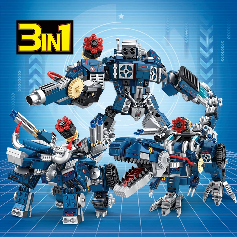 3 In 1 High-tech Building Blocks Toys Transform Dinosaur Robot Mecha Bricks Sets MOC Boy Toy Gifts for Kids Children DIY Kit
3 In 1 High-tech Building Blocks Toys Transform Dinosaur Robot Mecha Bricks Sets MOC Boy Toy Gifts for Kids Children DIY Kit