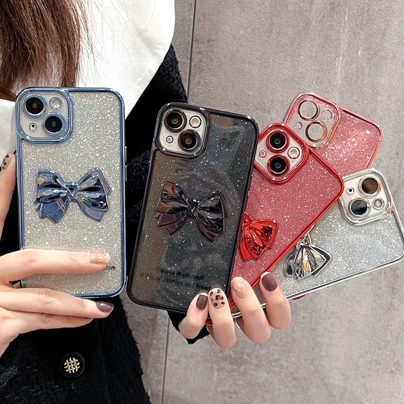 Luxury Soft Electroplate Phone Case For iPhone 11 12 13 Pro Max bowknot Bumper Bling Glitter Cases Cover
Luxury Soft Electroplate Phone Case For iPhone 11 12 13 Pro Max bowknot Bumper Bling Glitter Cases Cover