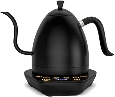 Gooseneck Kettle, 1 Liter, For Pour Over Coffee, Brewing Tea, LCD Panel, Precise Digital Temperature Selection, Flash Boil and K
Gooseneck Kettle, 1 Liter, For Pour Over Coffee, Brewing Tea, LCD Panel, Precise Digital Temperature Selection, Flash Boil and K